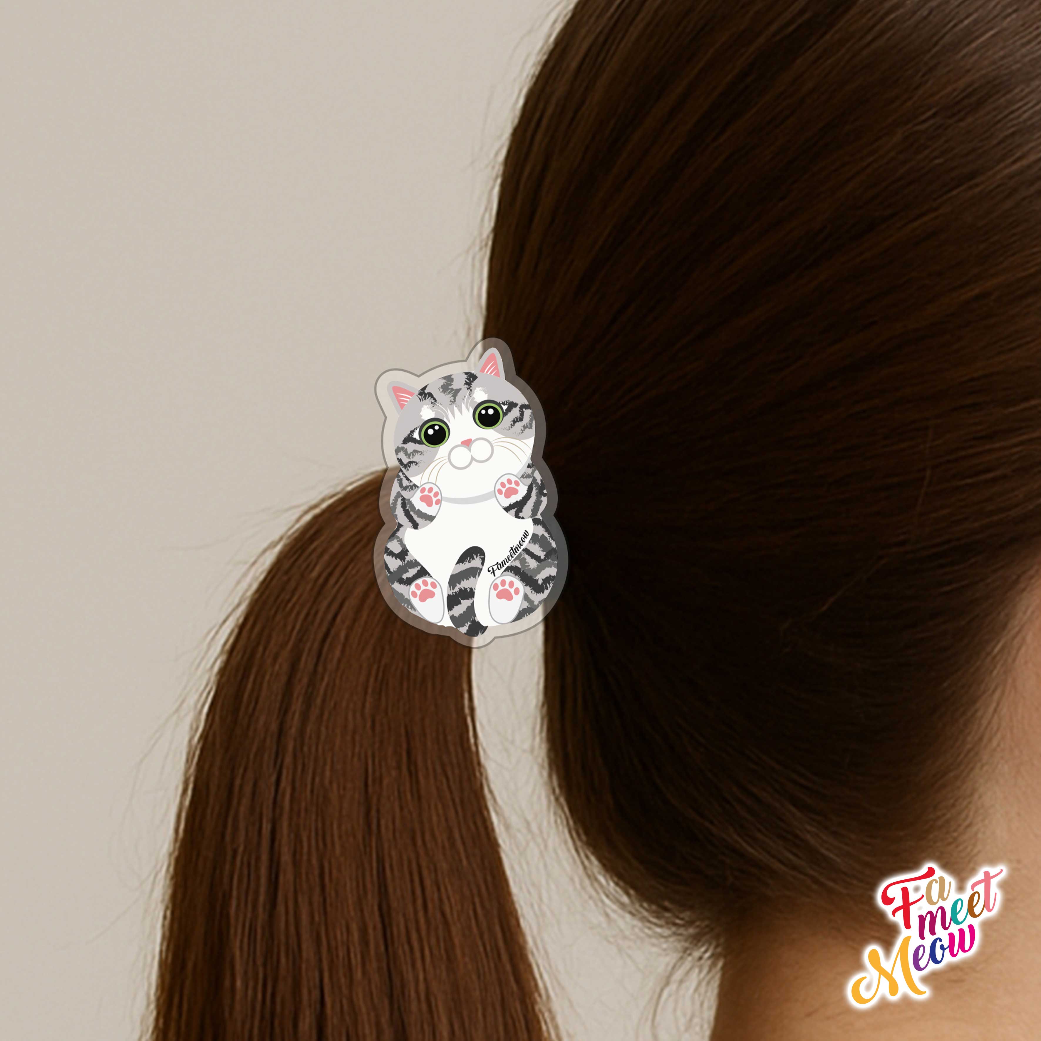 Hair Tie - Grey Tabby