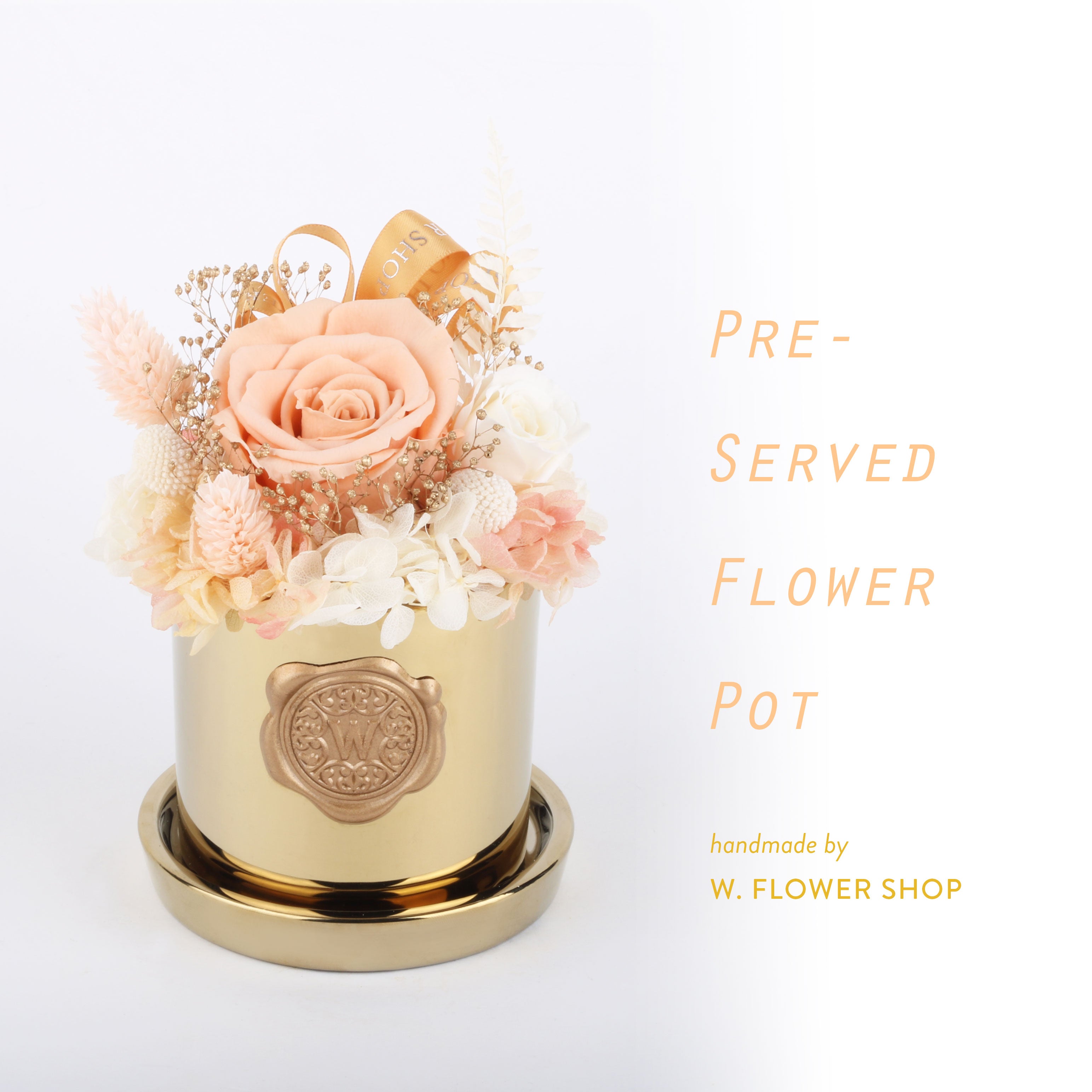 Preserved Rose Pot - Beige