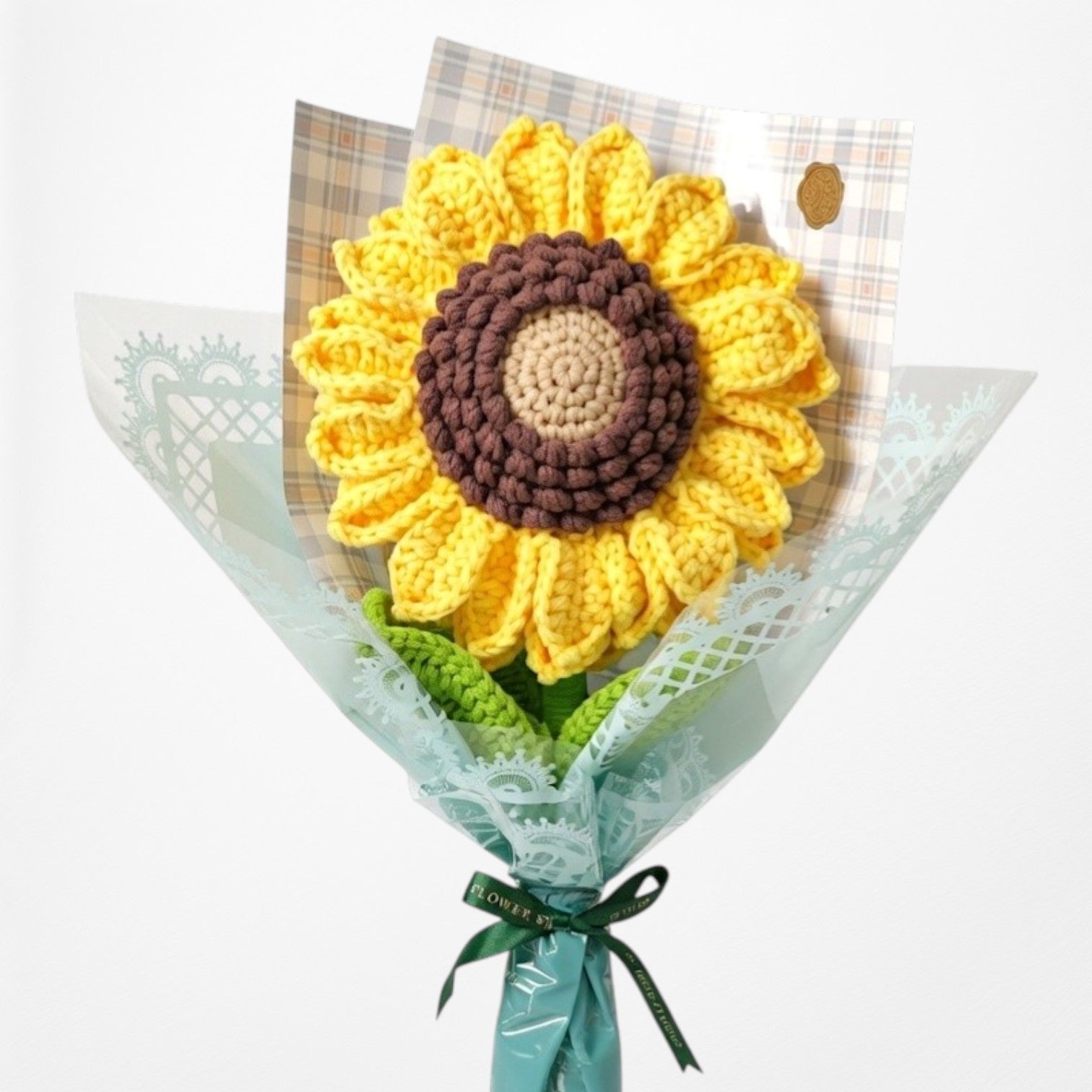 Jumbo Sunflower - Single Stem Crochet Bouquet