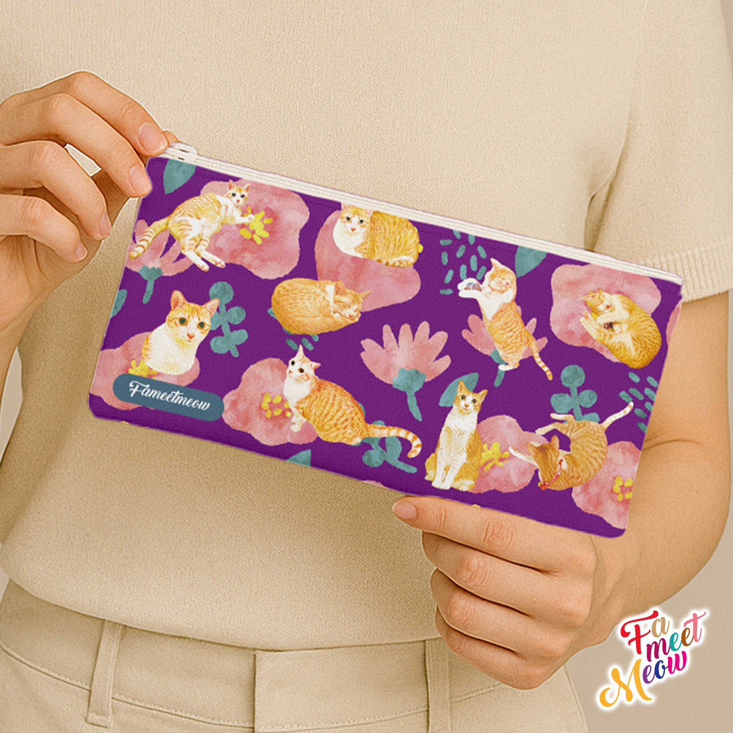 Pencil Case - Coneflowers (PURPLE)