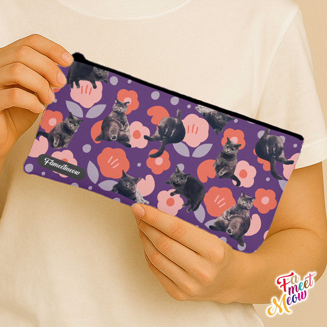 Pencil Case - British Shorthair (Purple)