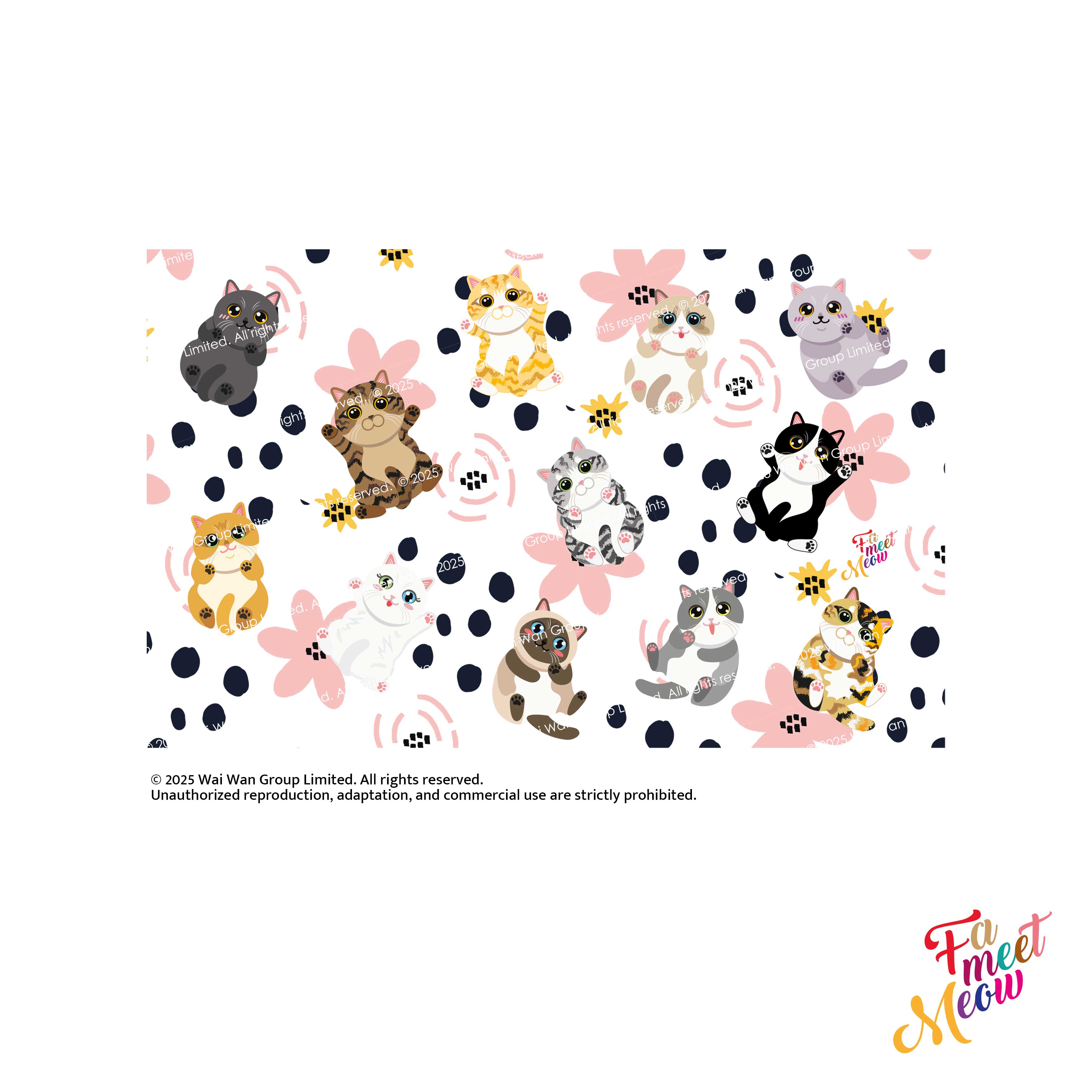 530毫升水瓶 - Fluttering Flower Cats