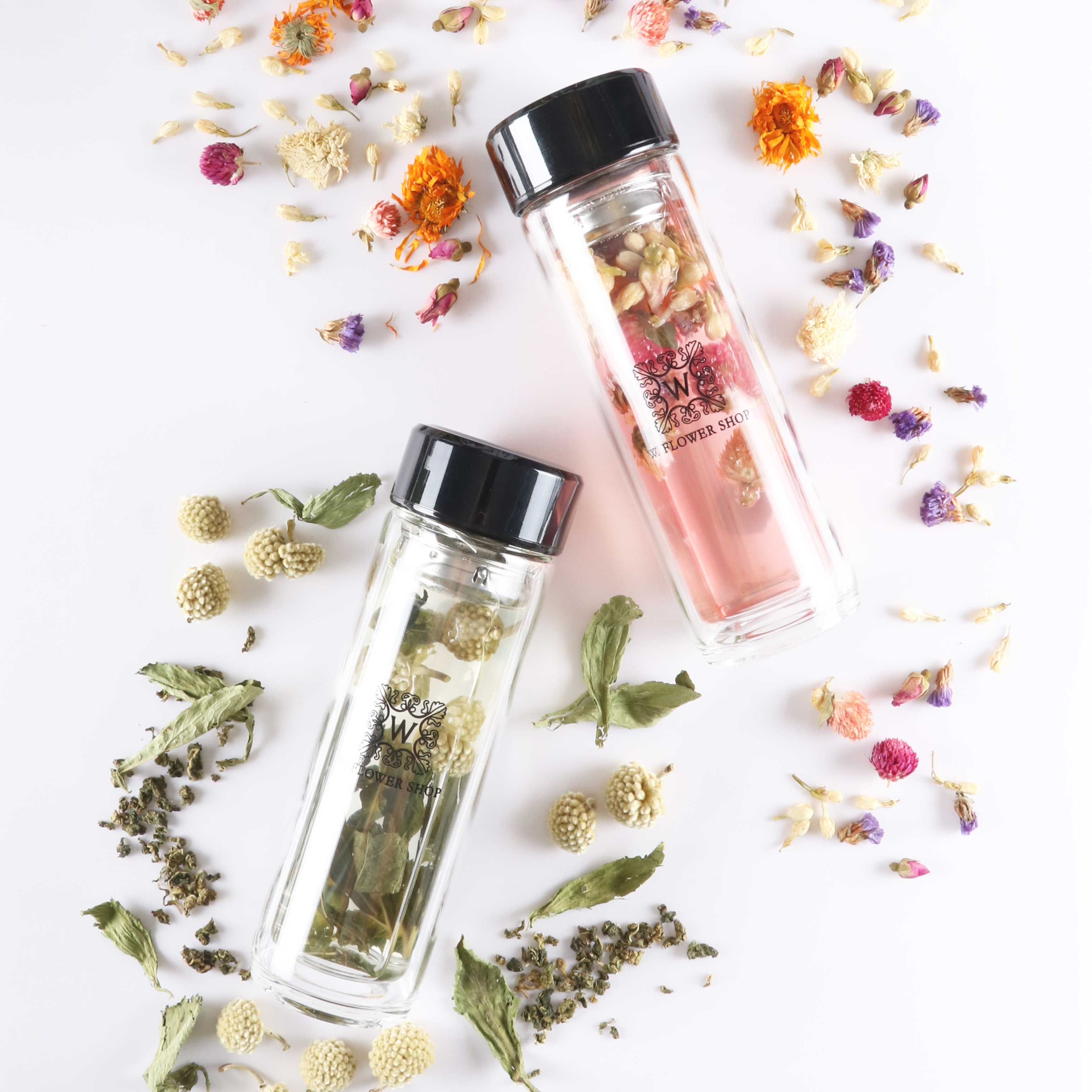 Double Walled Insulated Glass Bottle