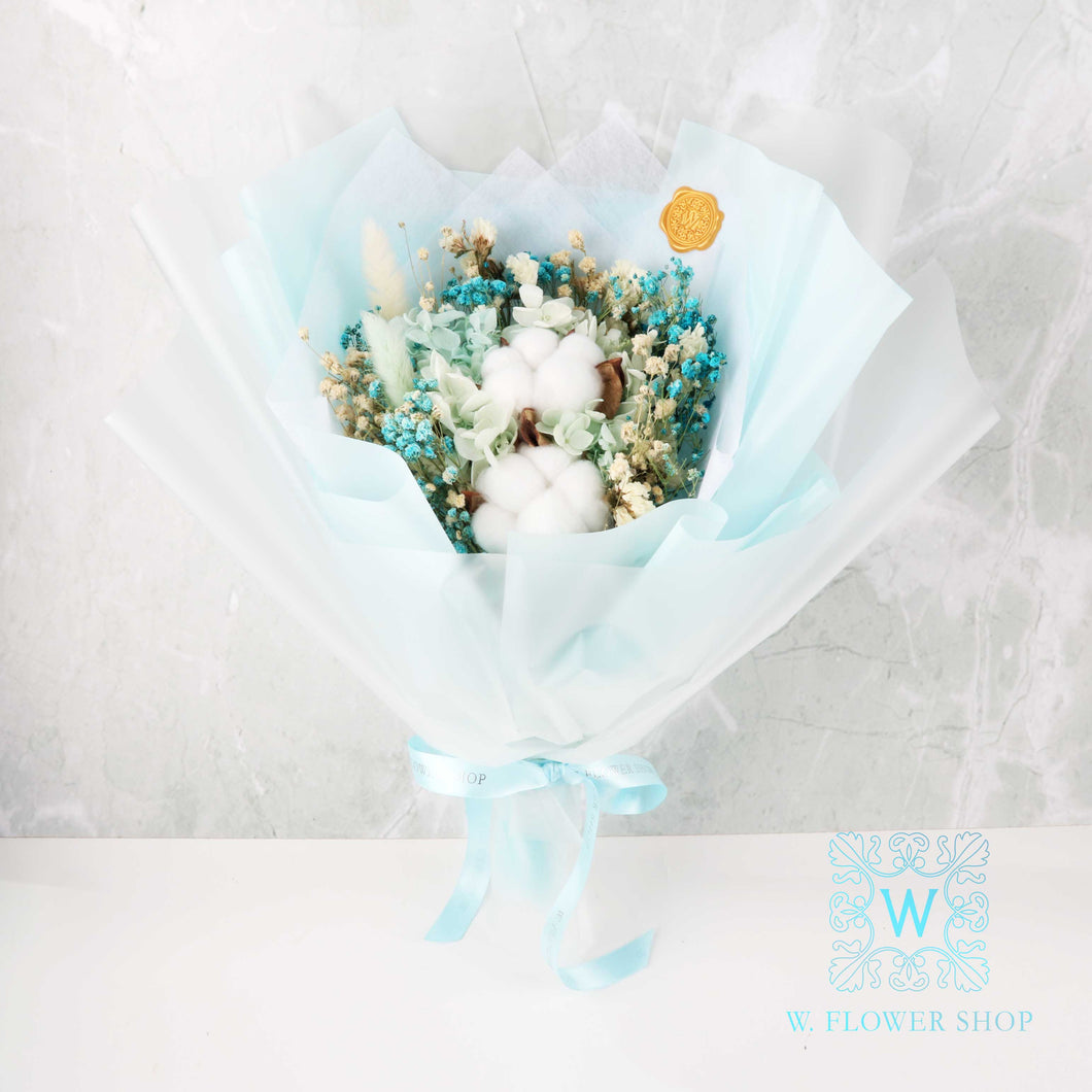 Dried Flower Bouquet - Blue