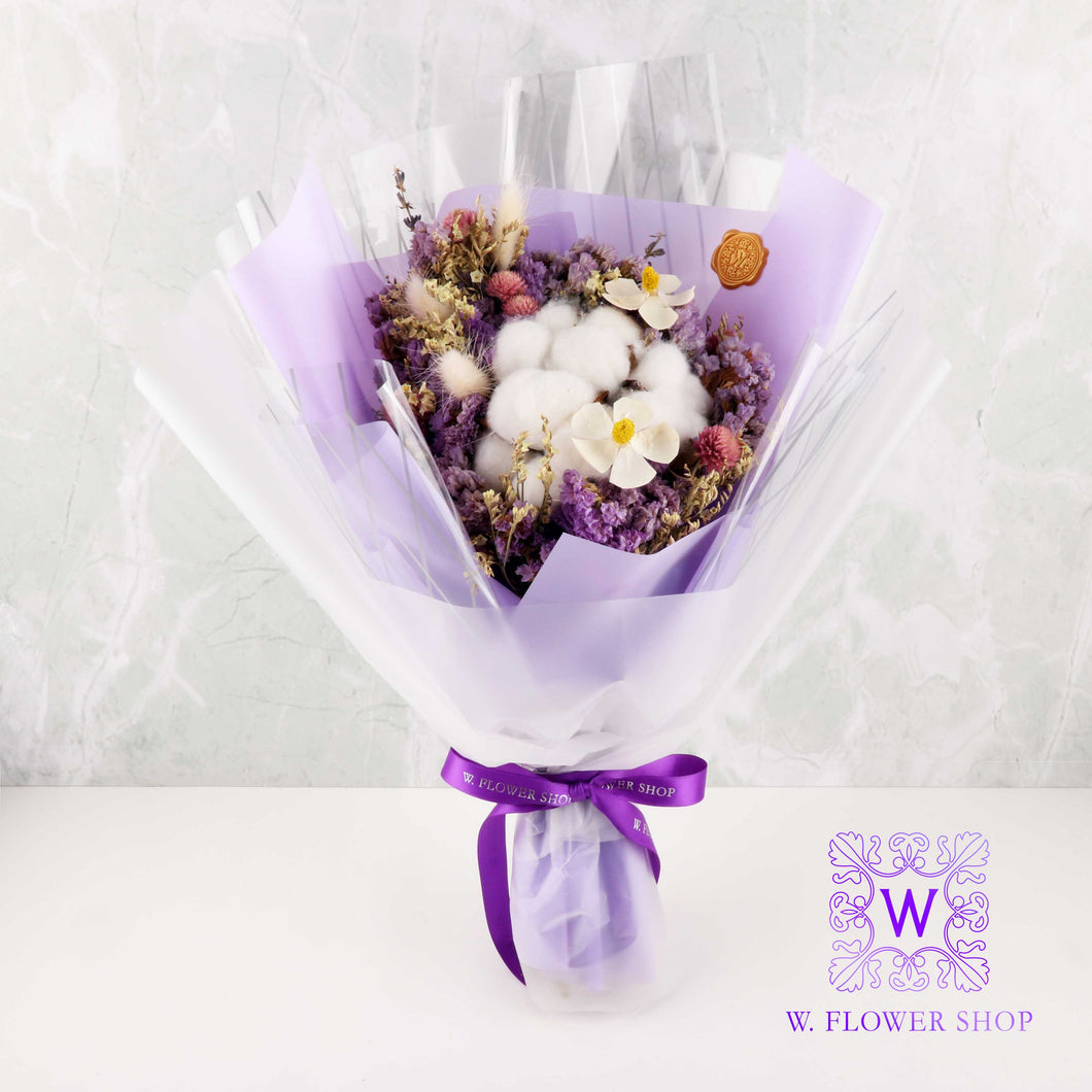 Dried Flower Bouquet - Purple