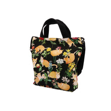 Load image into Gallery viewer, Cross-body Tote Bag - Floral (Black)
